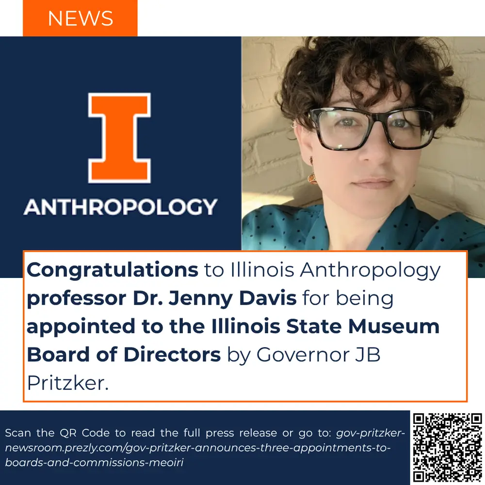 Photo promoting appointment of Dr. Davis to Illinois State Museum Board