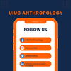 Phone with the UIUC Anthropology social media accounts listed. 