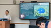 Yifan Wang giving talk at Yale